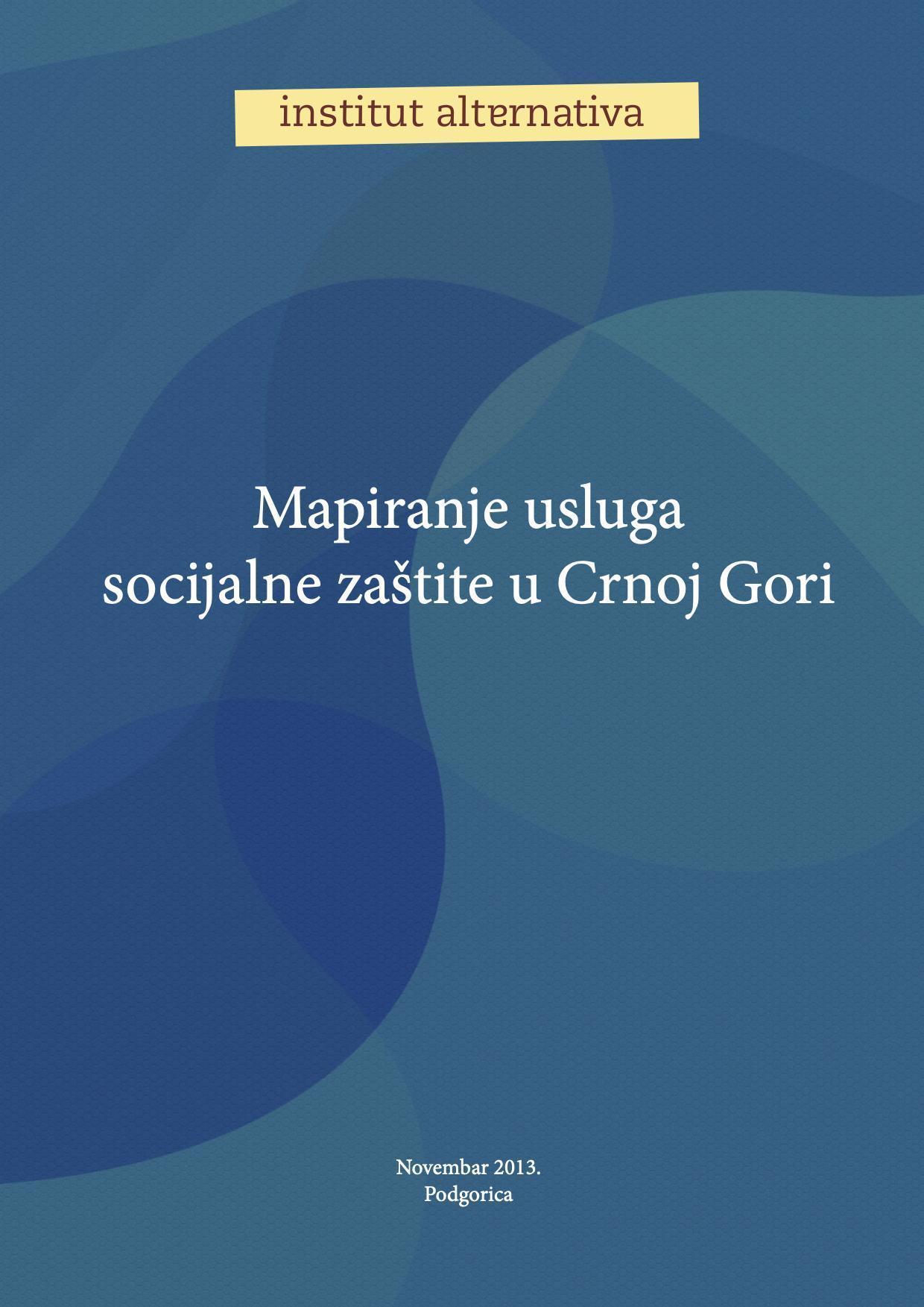 Mapiranje usluga socijalne zaštite u Crnoj Gori