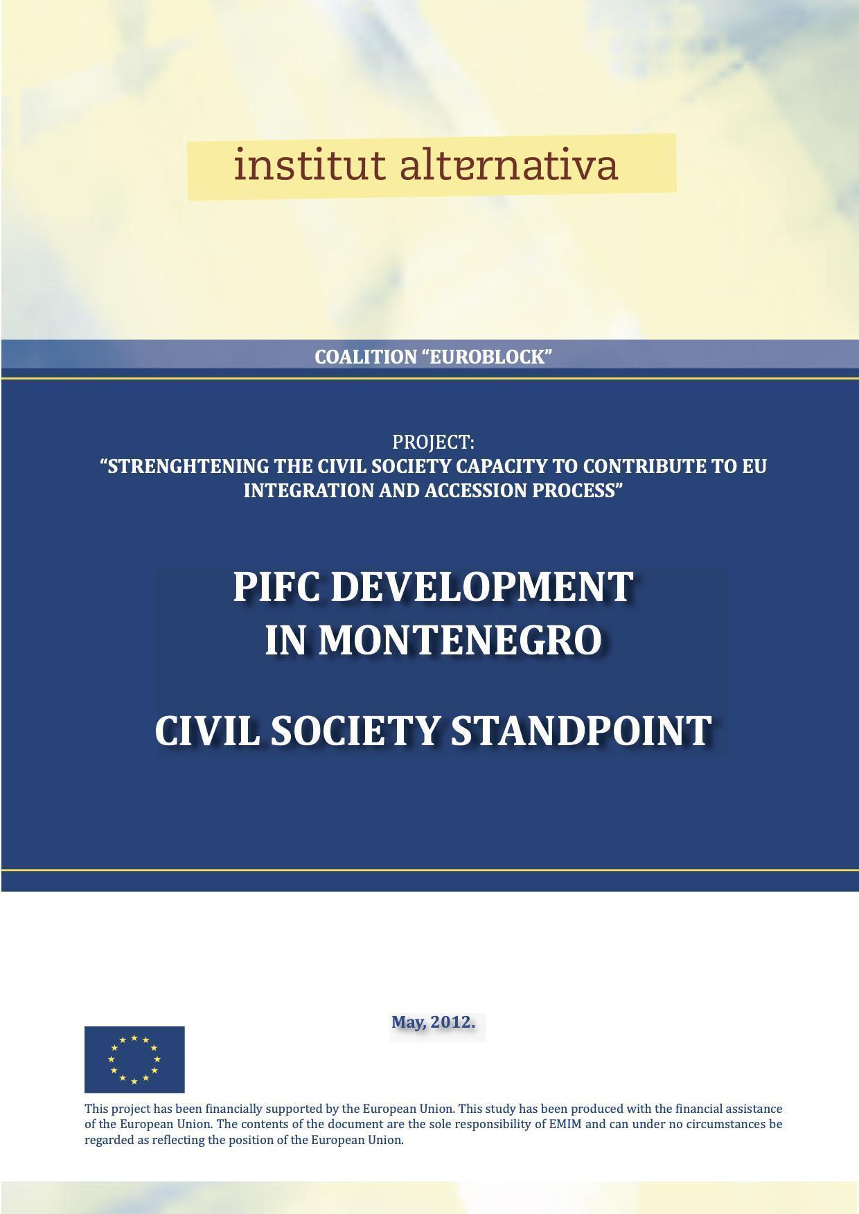 PIFC Development in Montenegro - Civil Society Standpoint