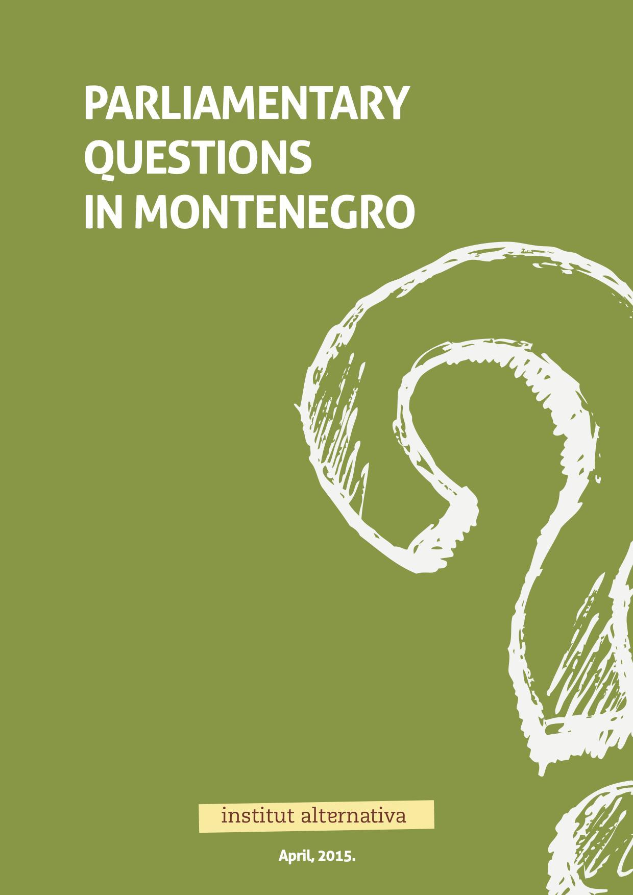Parliamentary Questions in Montenegro
